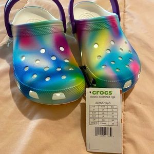 NWT Unisex Rainbow Crocs